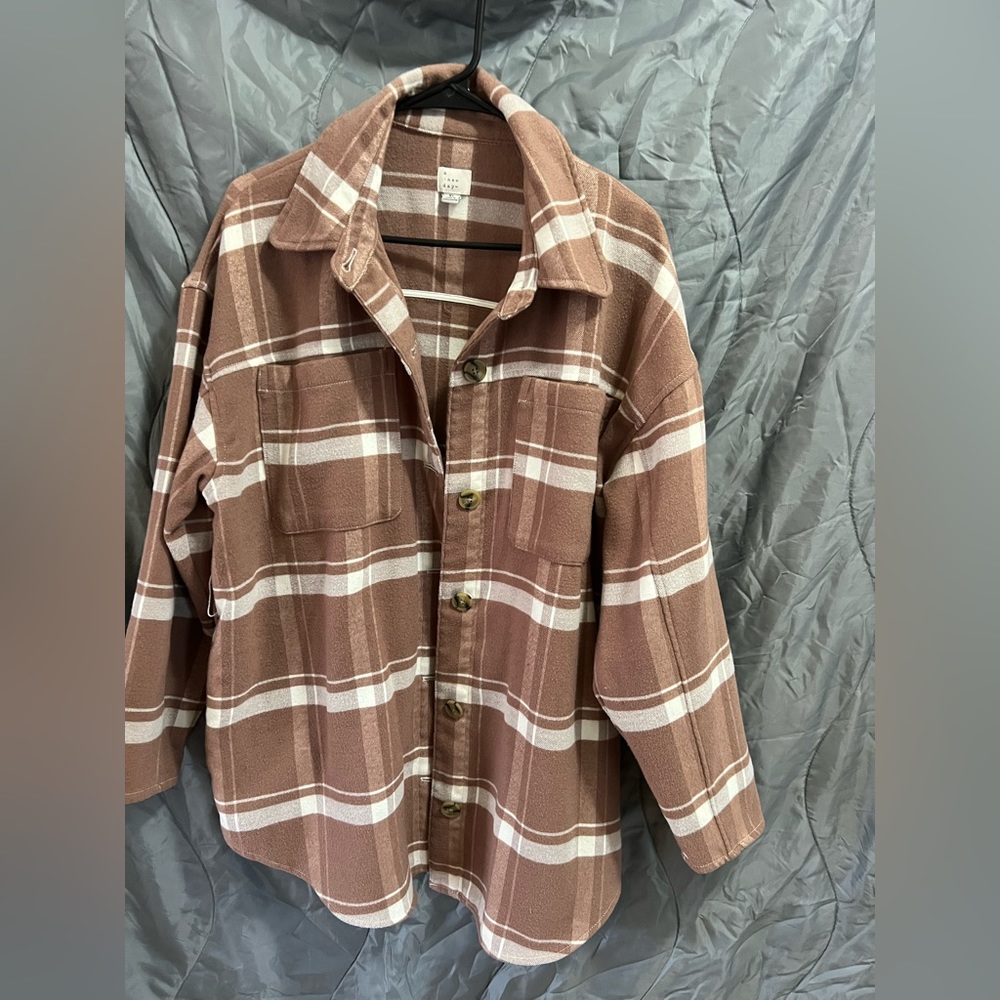 Plaid Button Down Wool Jacket - image 2